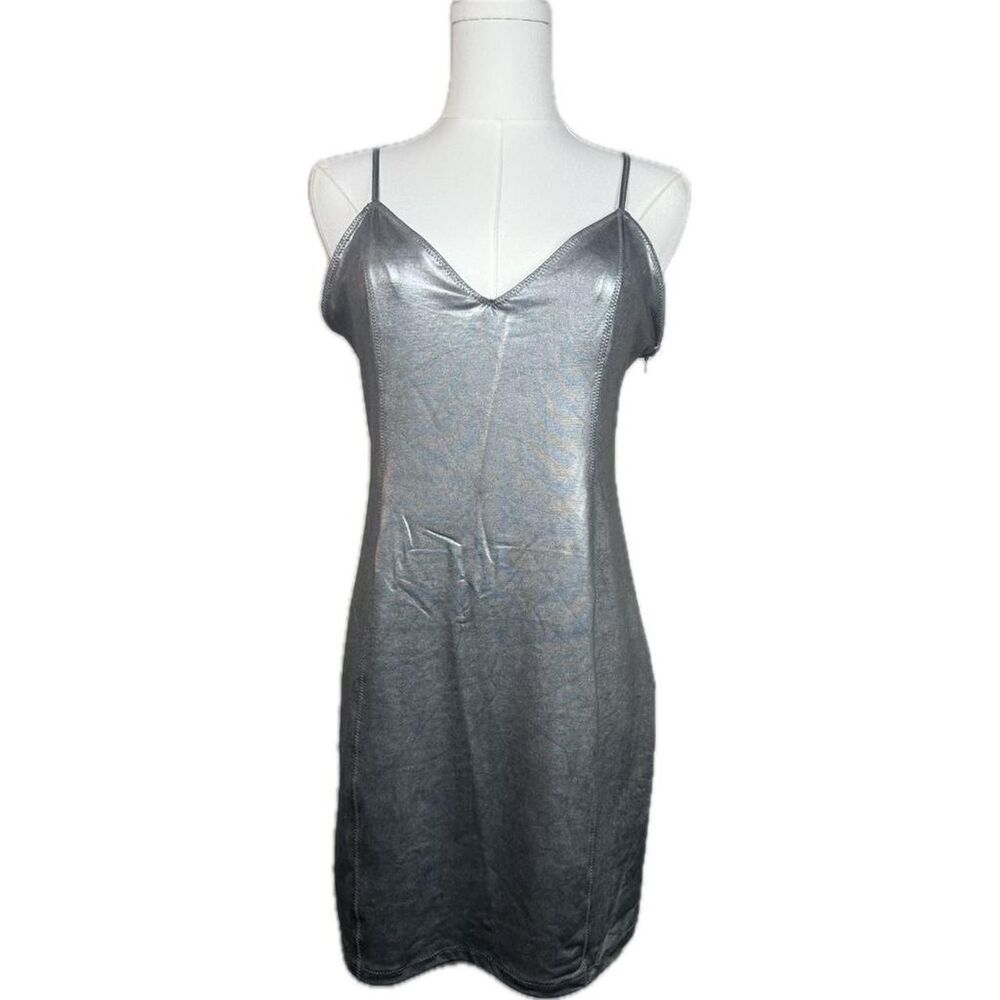 Forever-21 Women's Silver and Grey Dress
